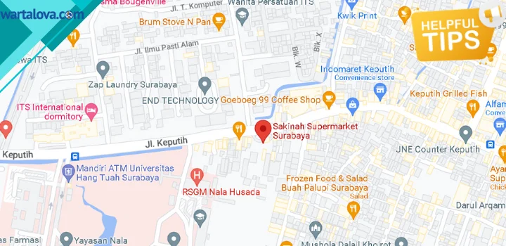 Cara ke Sakinah Supermarket di Keputih menggunakan Bis
