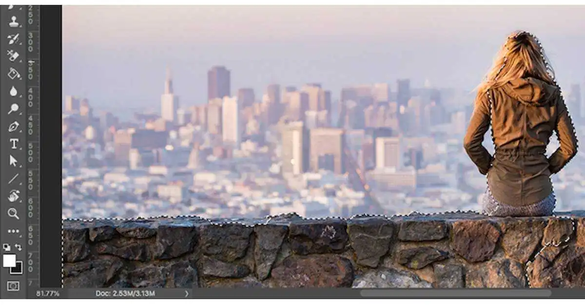 Pilih Objek Latar Depan Terlebih dahulu